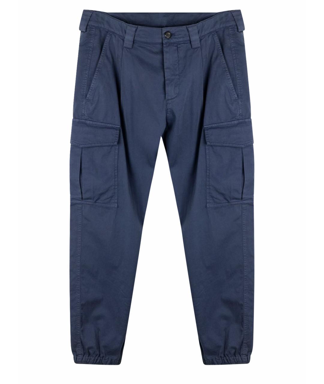 ELEVENTY Синие хлопковые повседневные брюки, фото 1