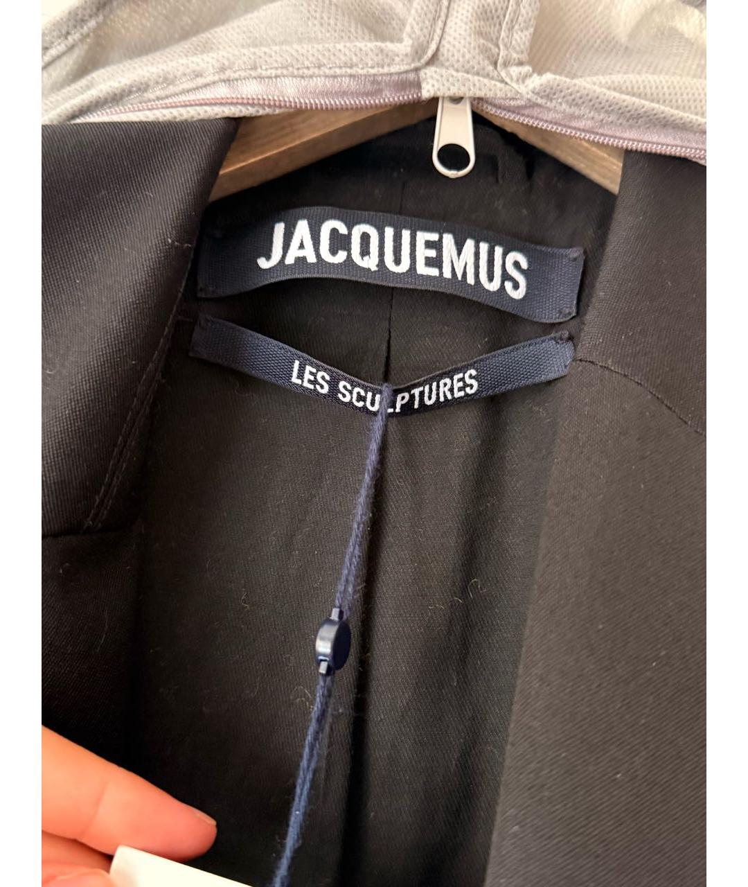 JACQUEMUS Черный хлопковый жакет/пиджак, фото 3