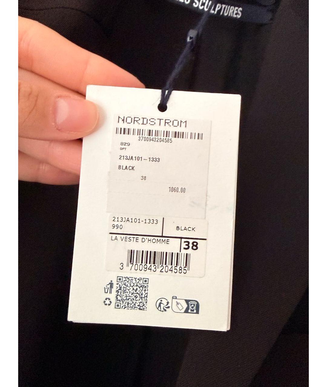 JACQUEMUS Черный хлопковый жакет/пиджак, фото 4