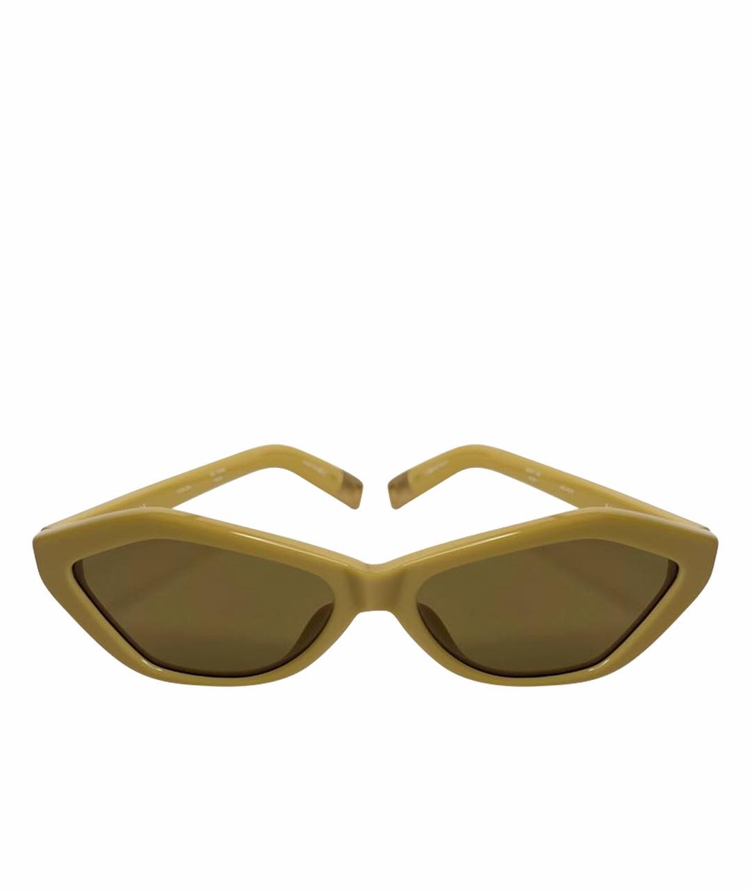 JACQUEMUS Бежевые пластиковые солнцезащитные очки, фото 1