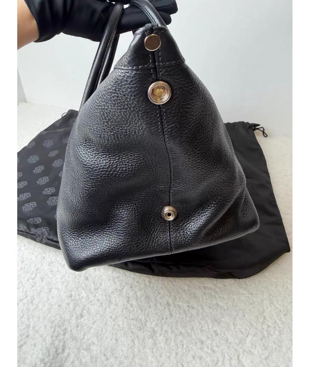 CHROME HEARTS Черная кожаная сумка тоут, фото 3