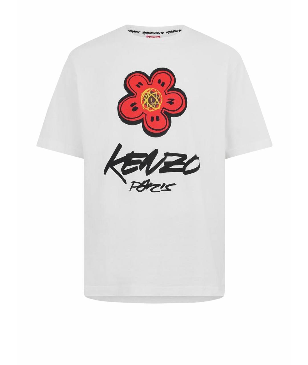 KENZO Белая хлопковая футболка, фото 1
