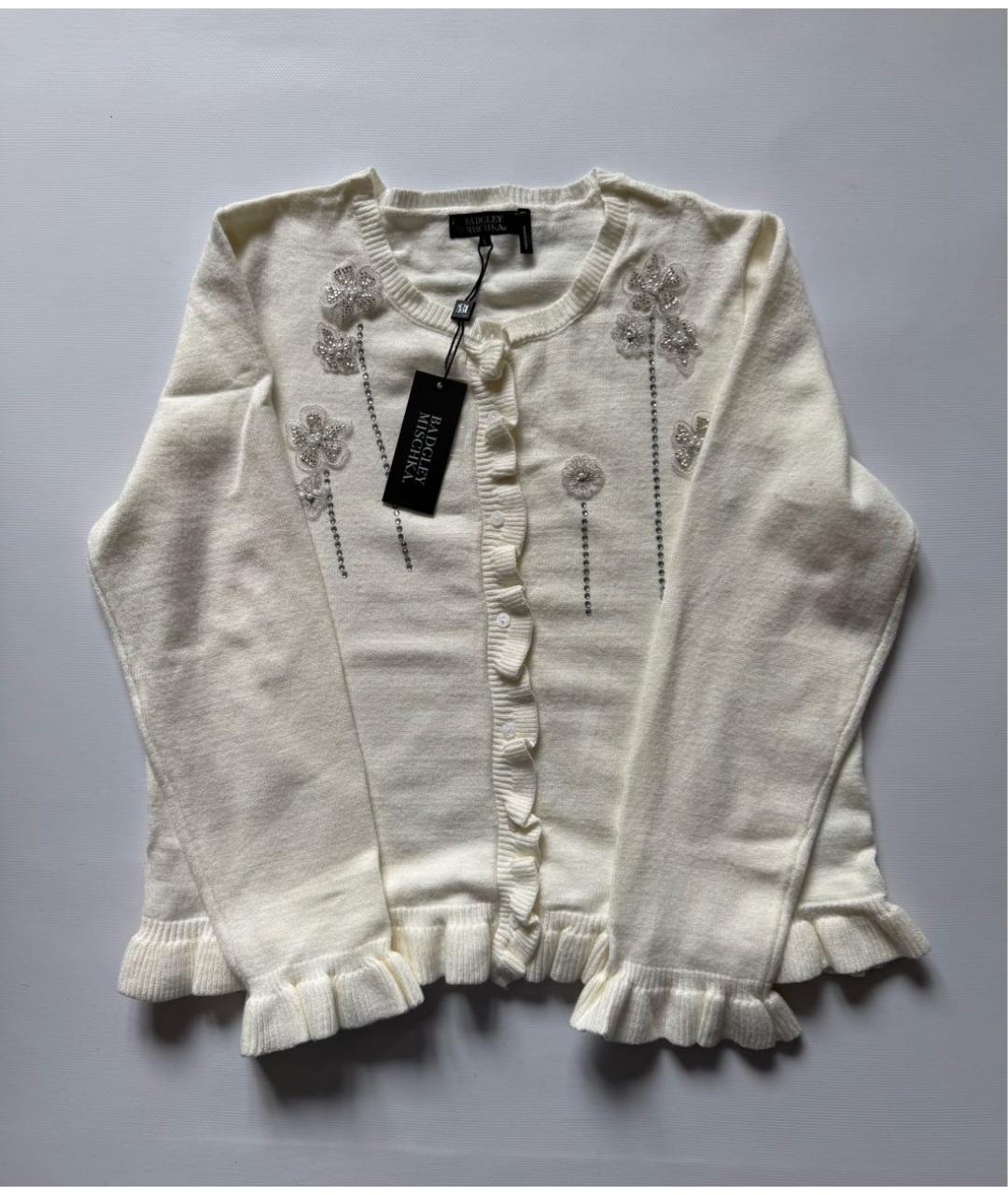 BADGLEY MISCHKA Белый кардиган, фото 6