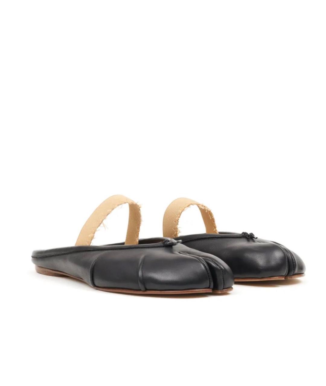 MAISON MARGIELA Черные кожаные балетки, фото 7