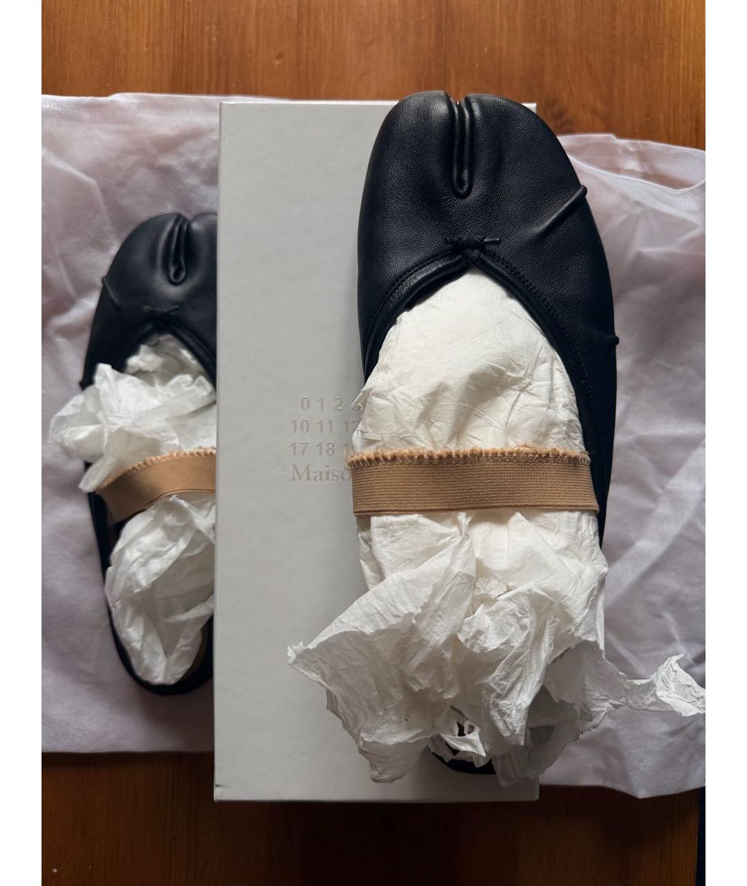 MAISON MARGIELA Черные кожаные балетки, фото 4