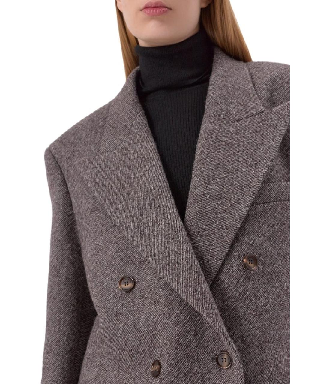 MAGDA BUTRYM Коричневый шерстяной жакет/пиджак, фото 6