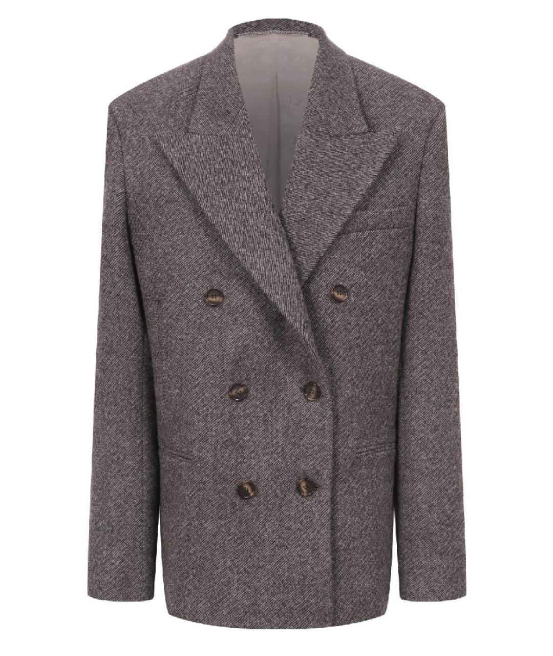 MAGDA BUTRYM Коричневый шерстяной жакет/пиджак, фото 8