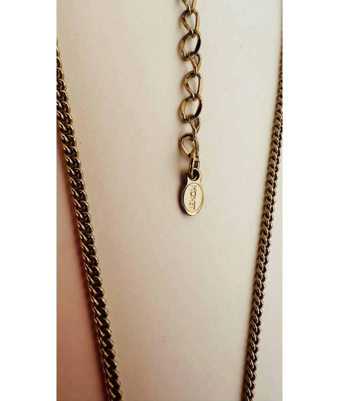 MONET Коричневое латунное колье, фото 3