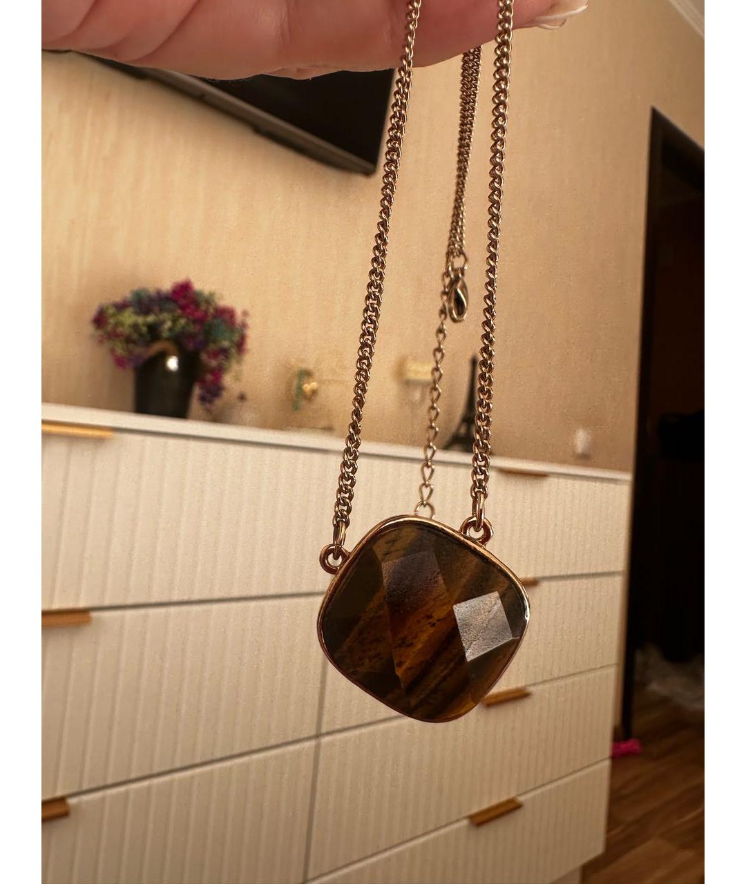 MONET Коричневое латунное колье, фото 5