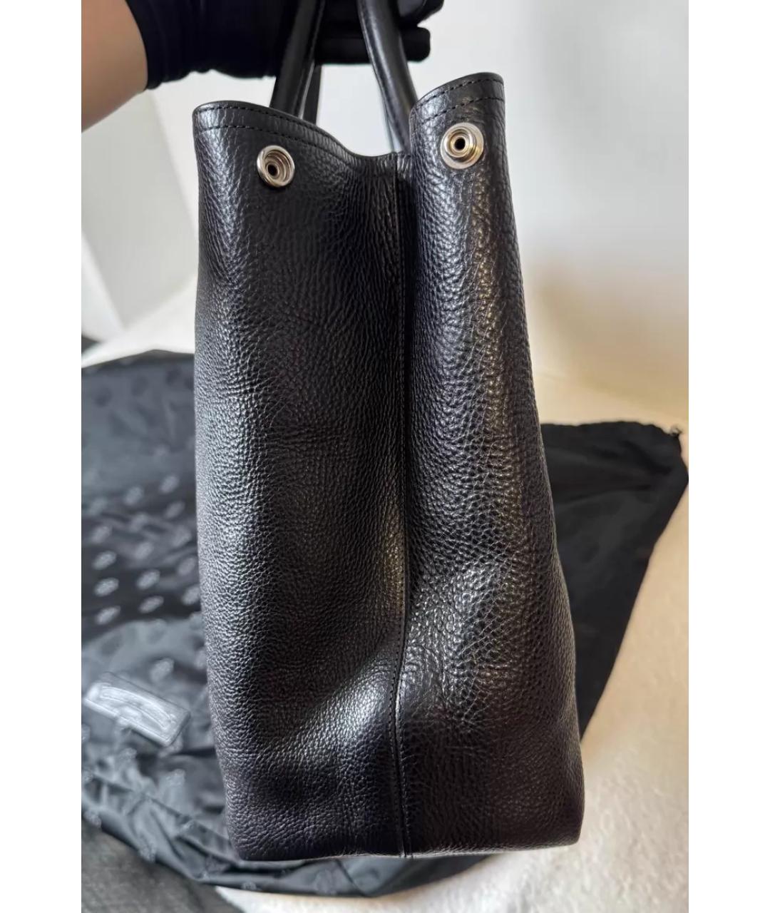 CHROME HEARTS Черная кожаная сумка тоут, фото 2