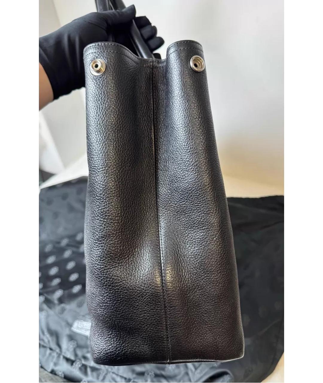 CHROME HEARTS Черная кожаная сумка тоут, фото 4