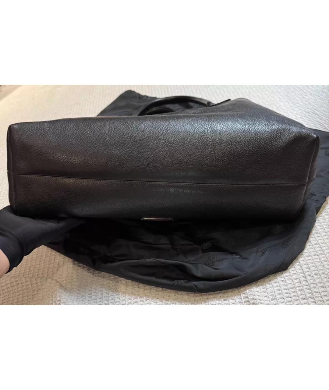 CHROME HEARTS Черная кожаная сумка тоут, фото 5