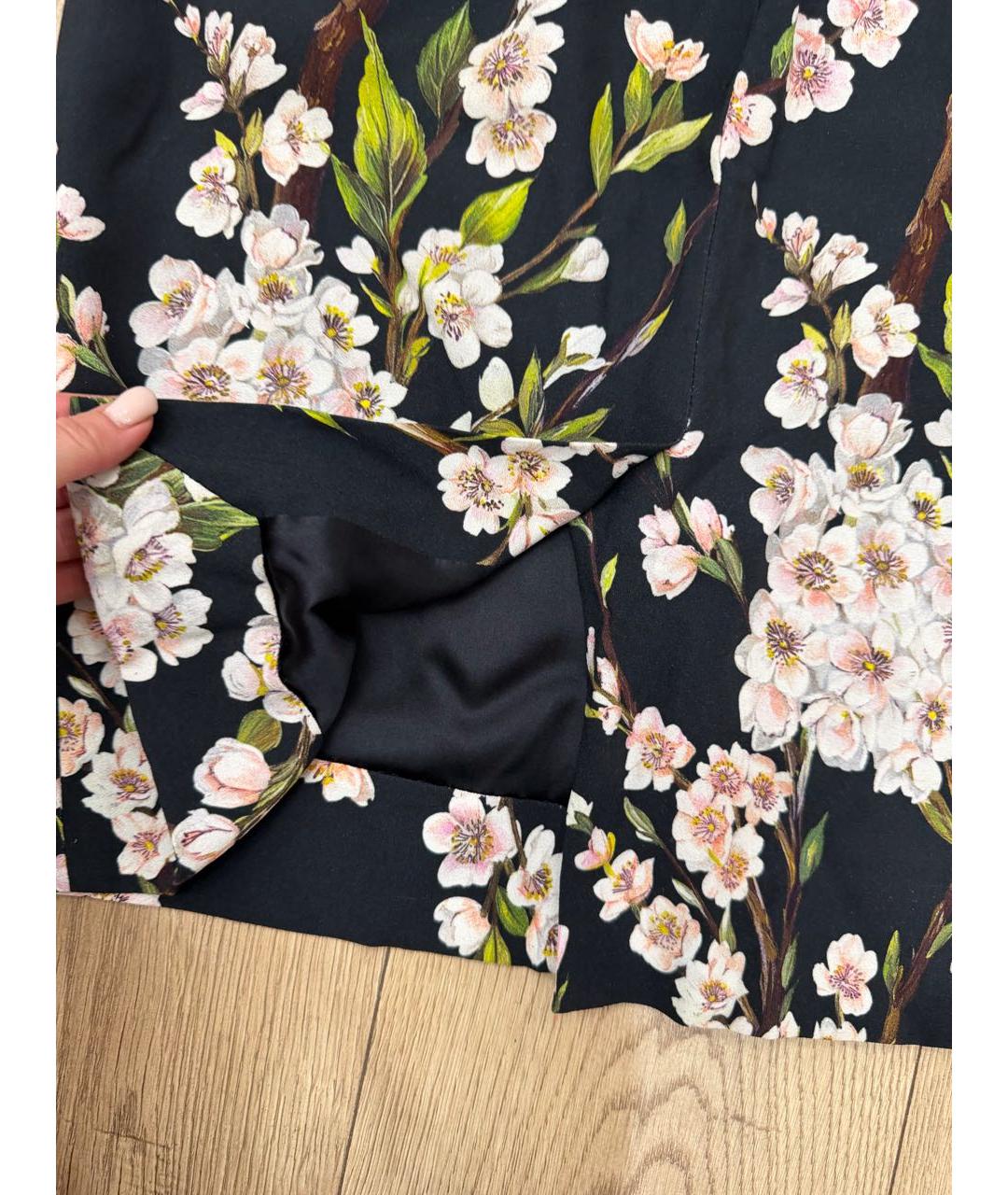 DOLCE&GABBANA Черное вискозное коктейльное платье, фото 4