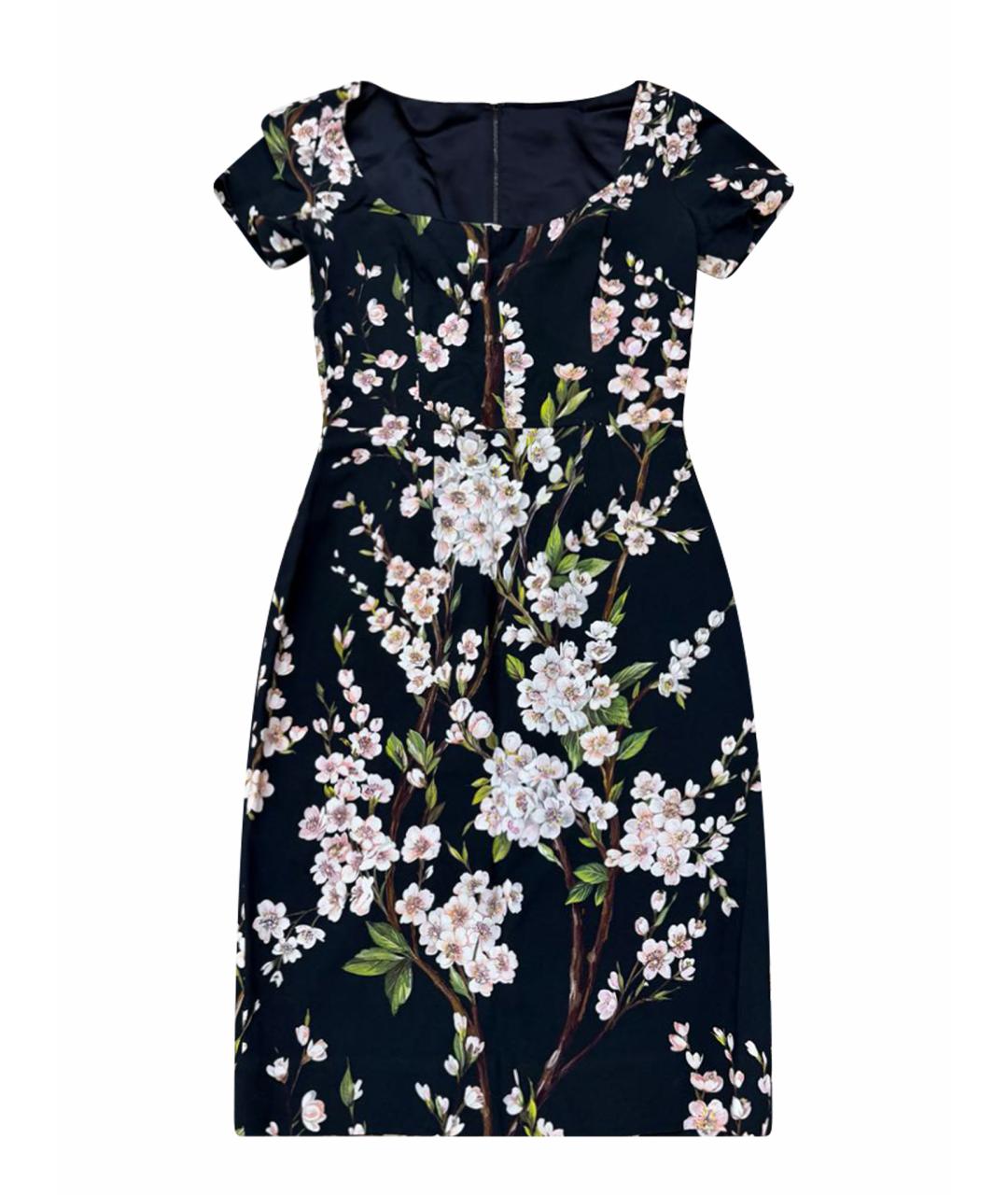 DOLCE&GABBANA Черное вискозное коктейльное платье, фото 1