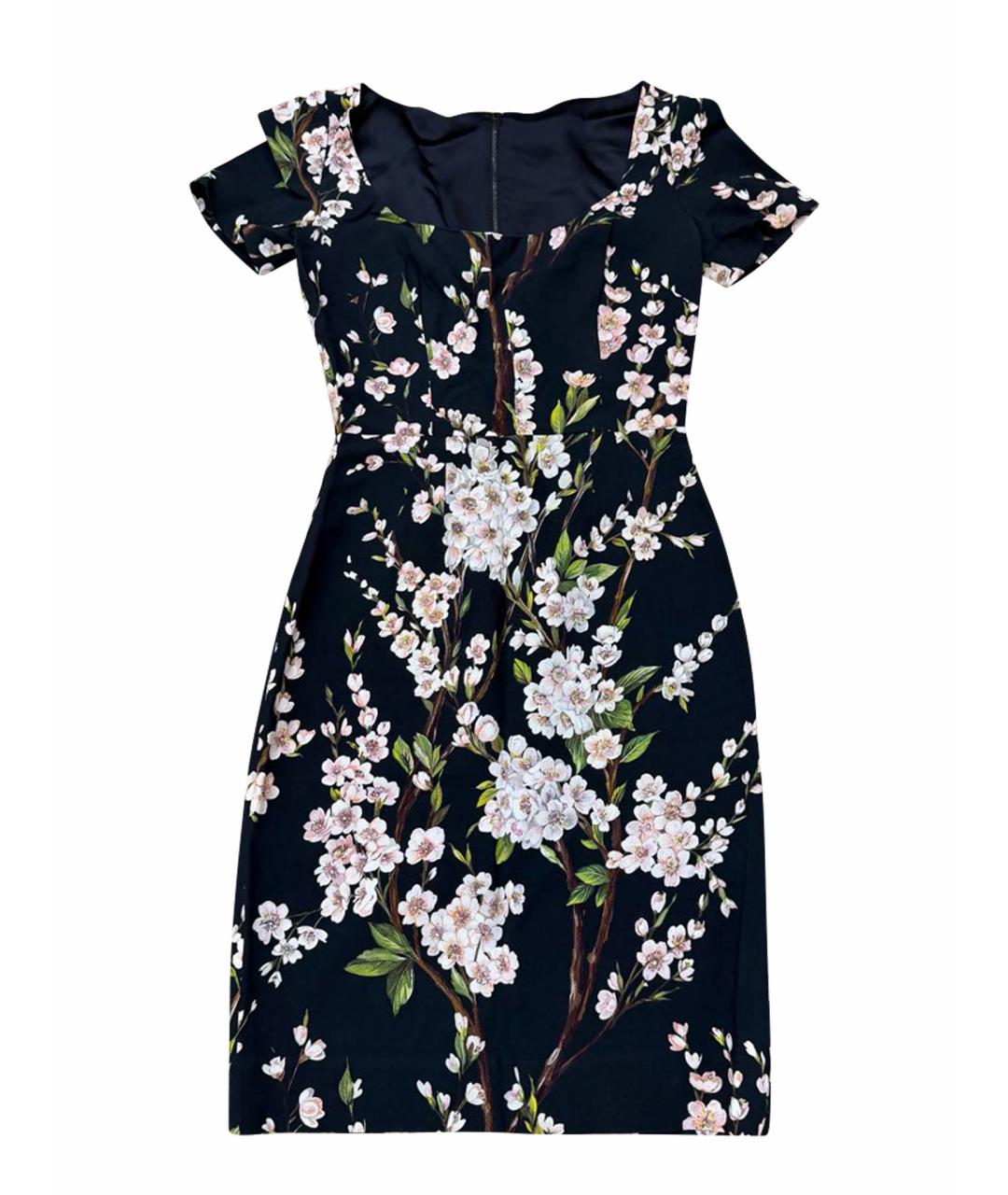 DOLCE&GABBANA Черное вискозное коктейльное платье, фото 9