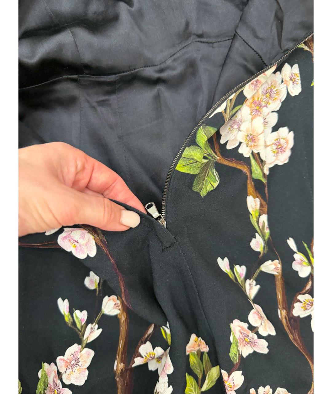 DOLCE&GABBANA Черное вискозное коктейльное платье, фото 7