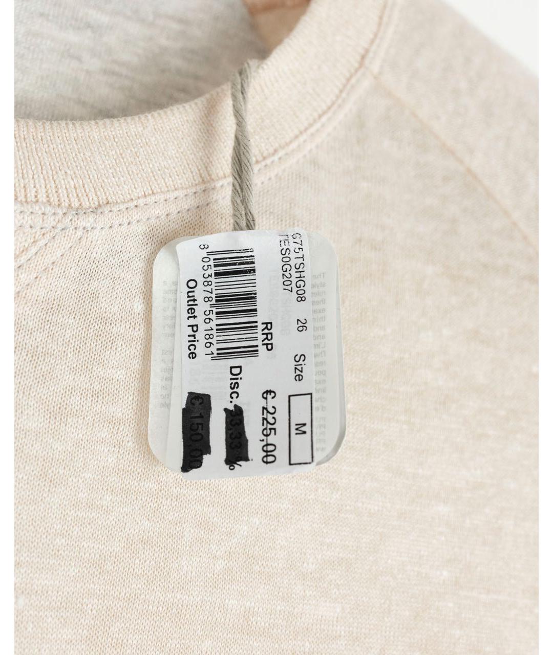 ELEVENTY Розовая хлопко-леновая футболка, фото 4