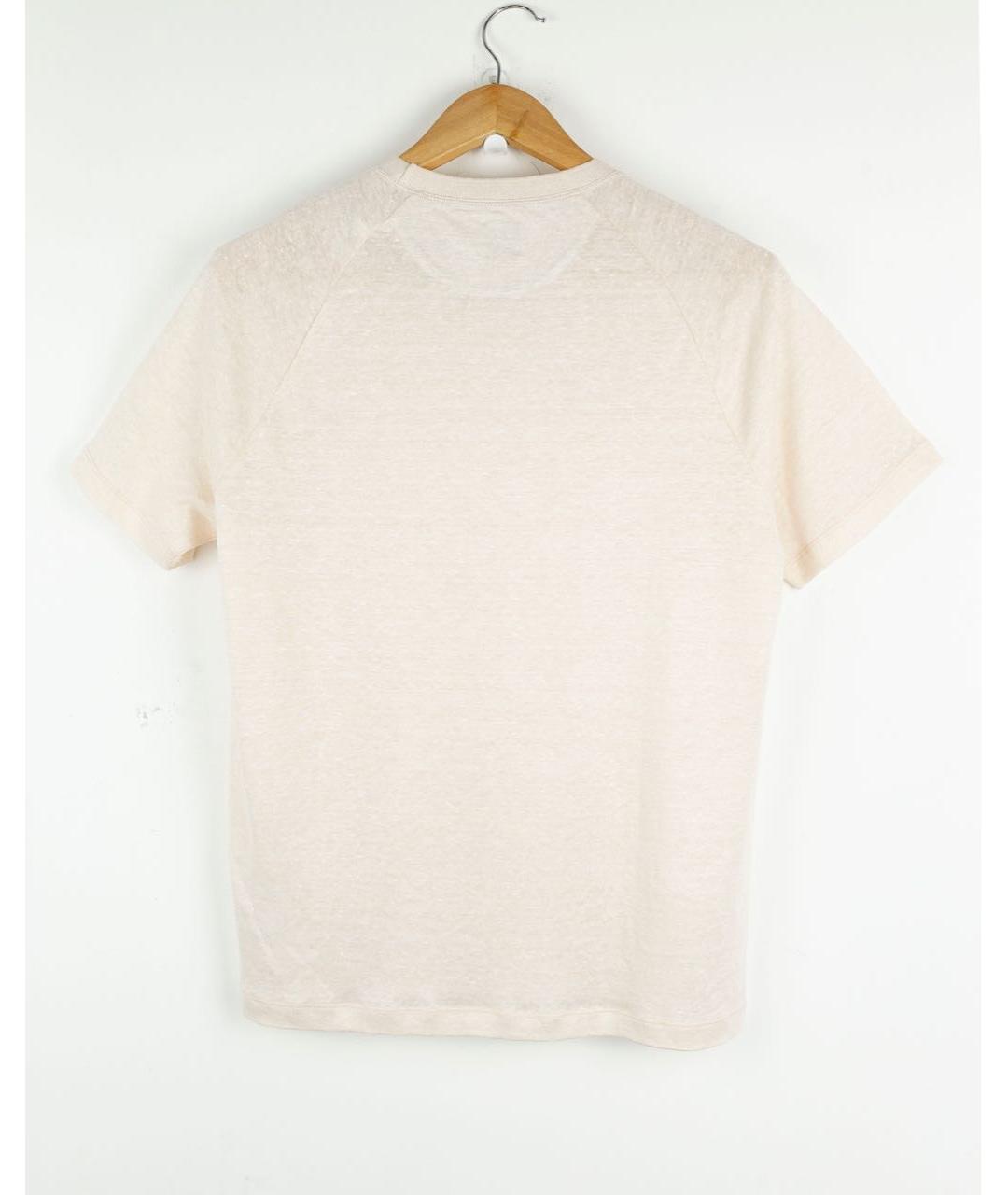 ELEVENTY Розовая хлопко-леновая футболка, фото 2