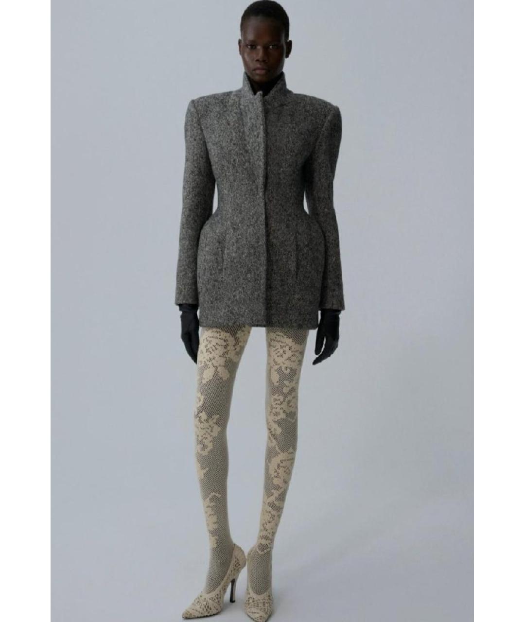MAGDA BUTRYM Серый шерстяной жакет/пиджак, фото 5