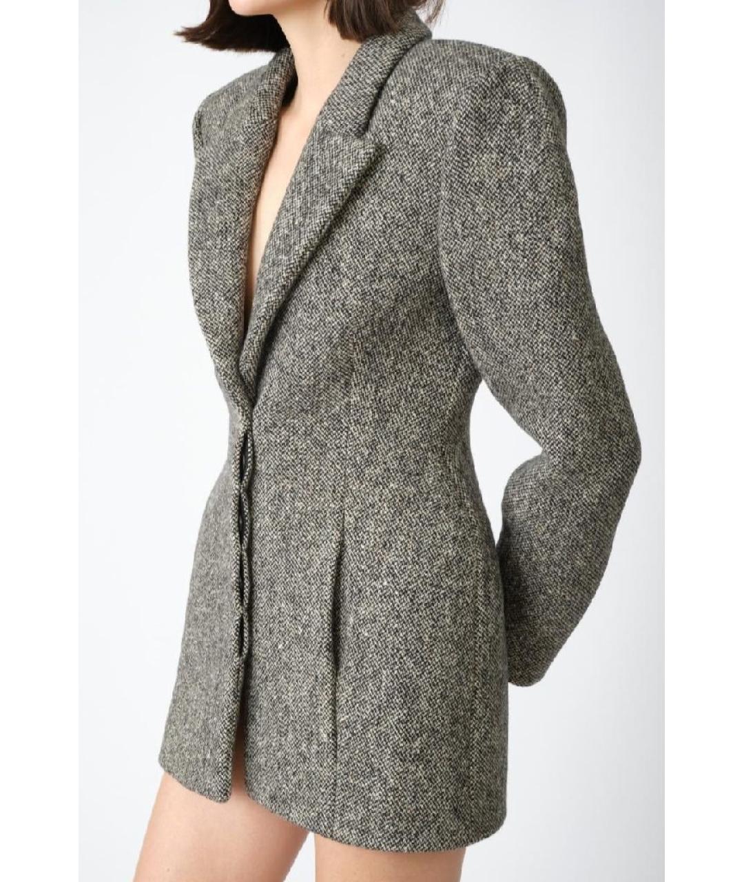 MAGDA BUTRYM Серый шерстяной жакет/пиджак, фото 7