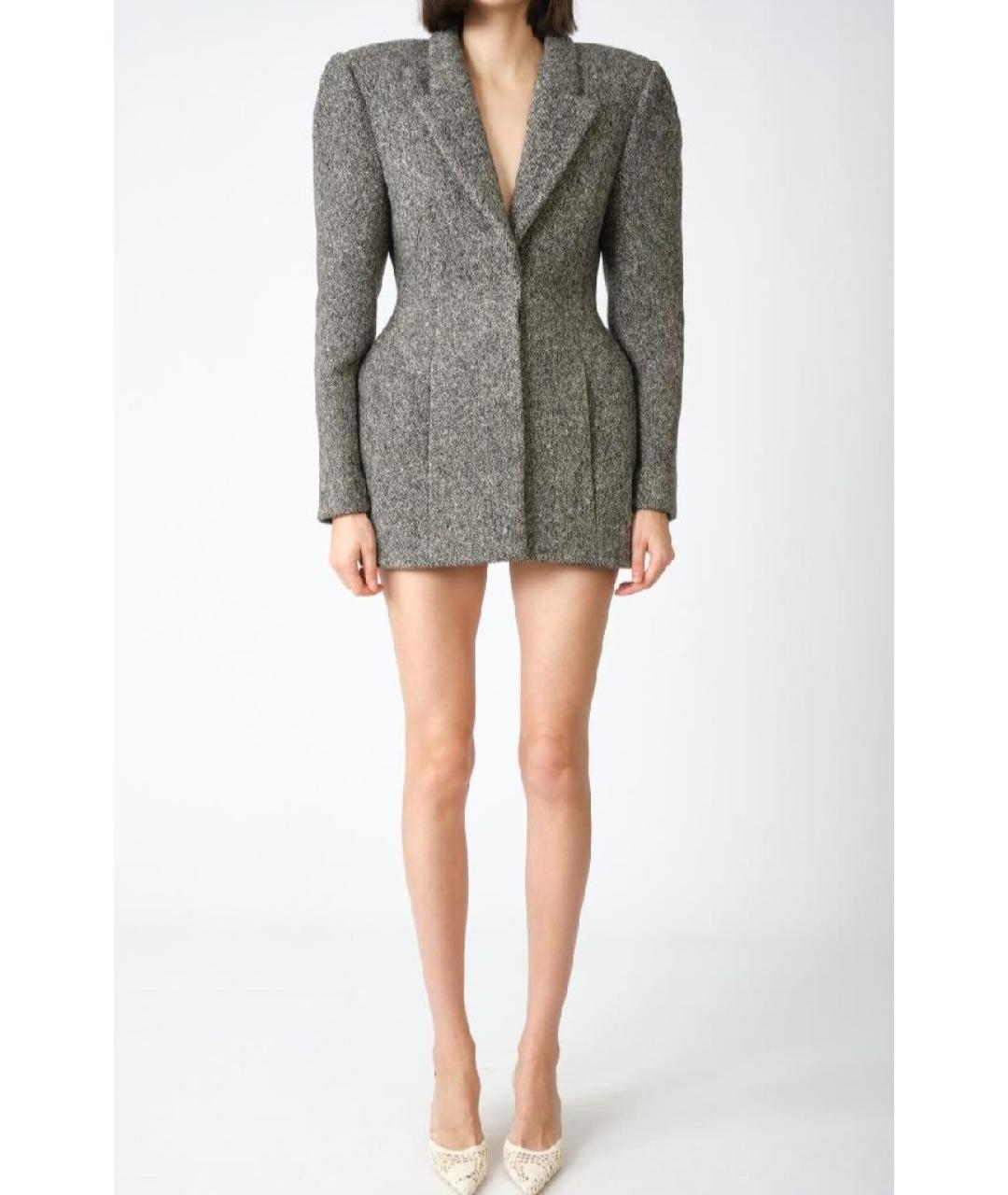 MAGDA BUTRYM Серый шерстяной жакет/пиджак, фото 6