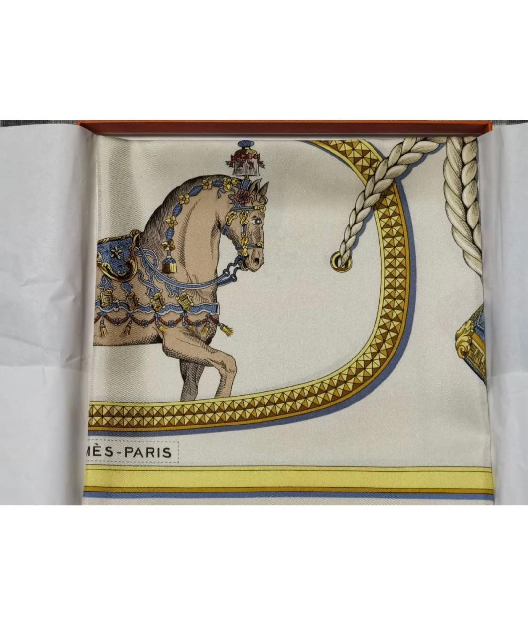 HERMES Мульти шелковый платок, фото 4