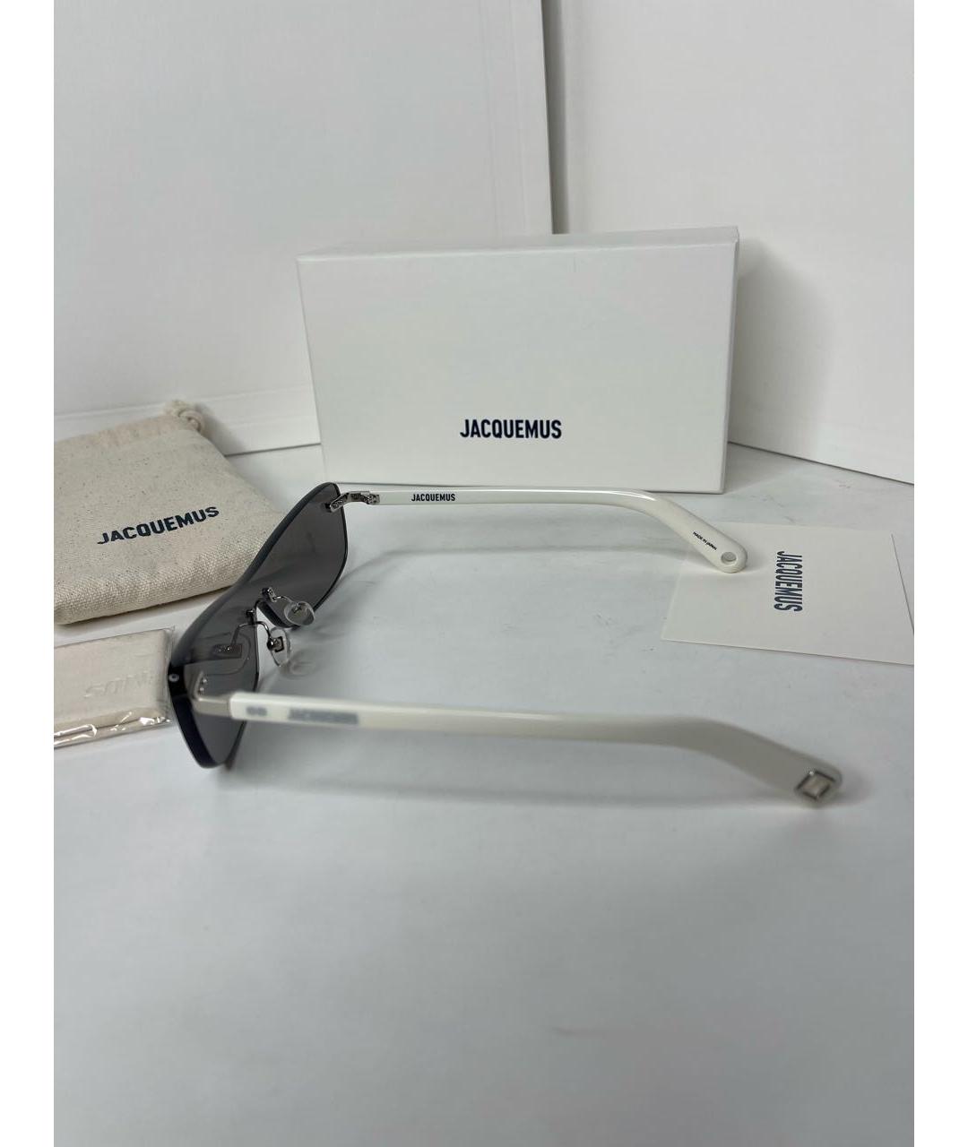 JACQUEMUS Белые пластиковые солнцезащитные очки, фото 5