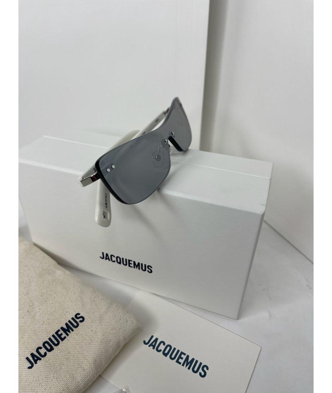 JACQUEMUS Белые пластиковые солнцезащитные очки, фото 2