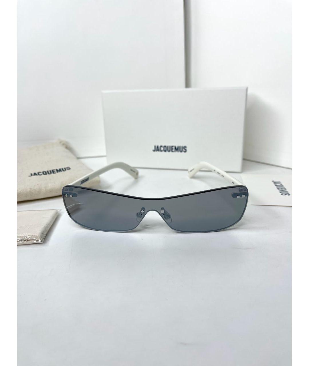 JACQUEMUS Белые пластиковые солнцезащитные очки, фото 6