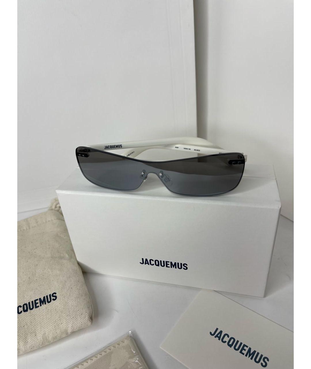 JACQUEMUS Белые пластиковые солнцезащитные очки, фото 3