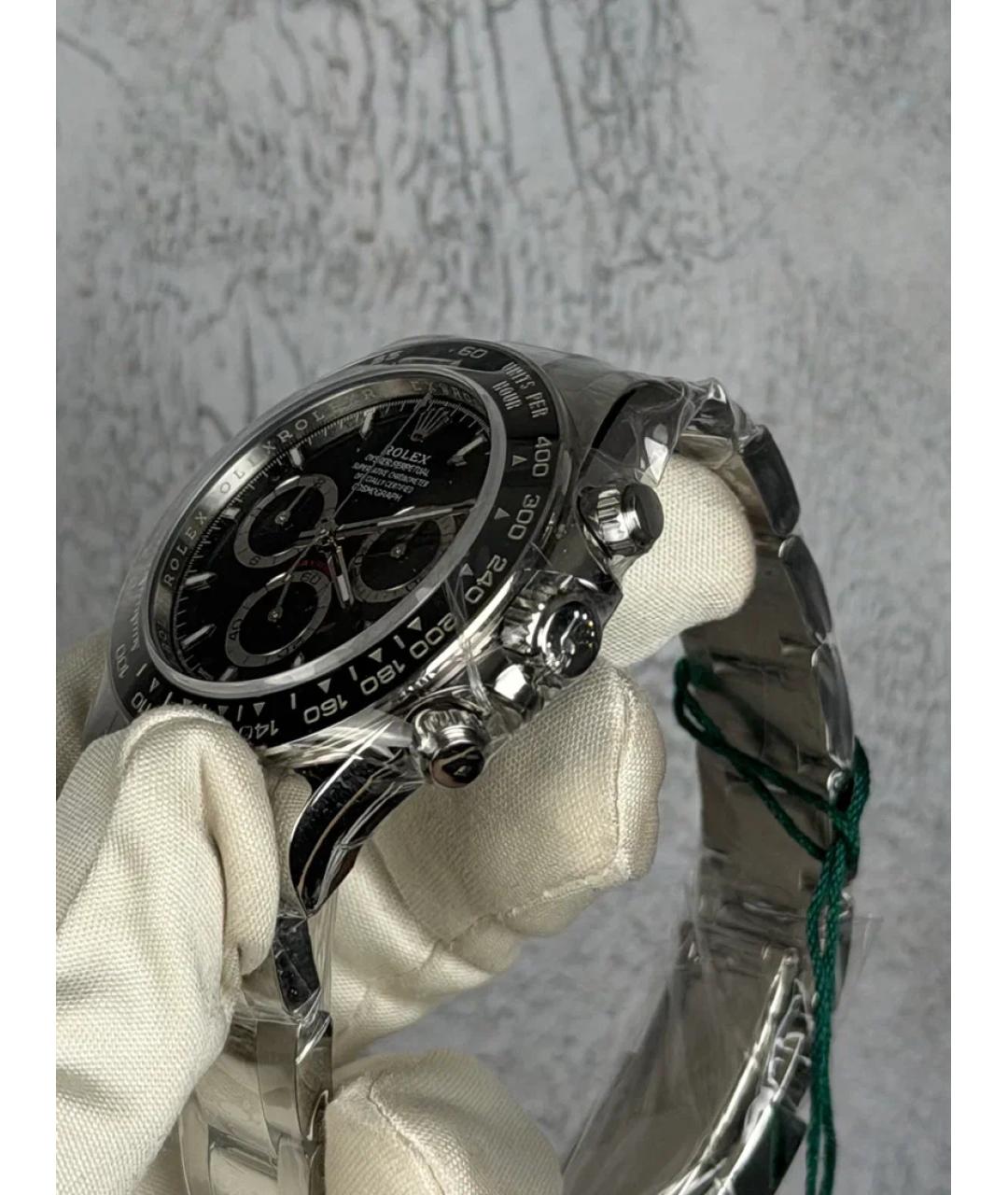 ROLEX Черные металлические часы, фото 3