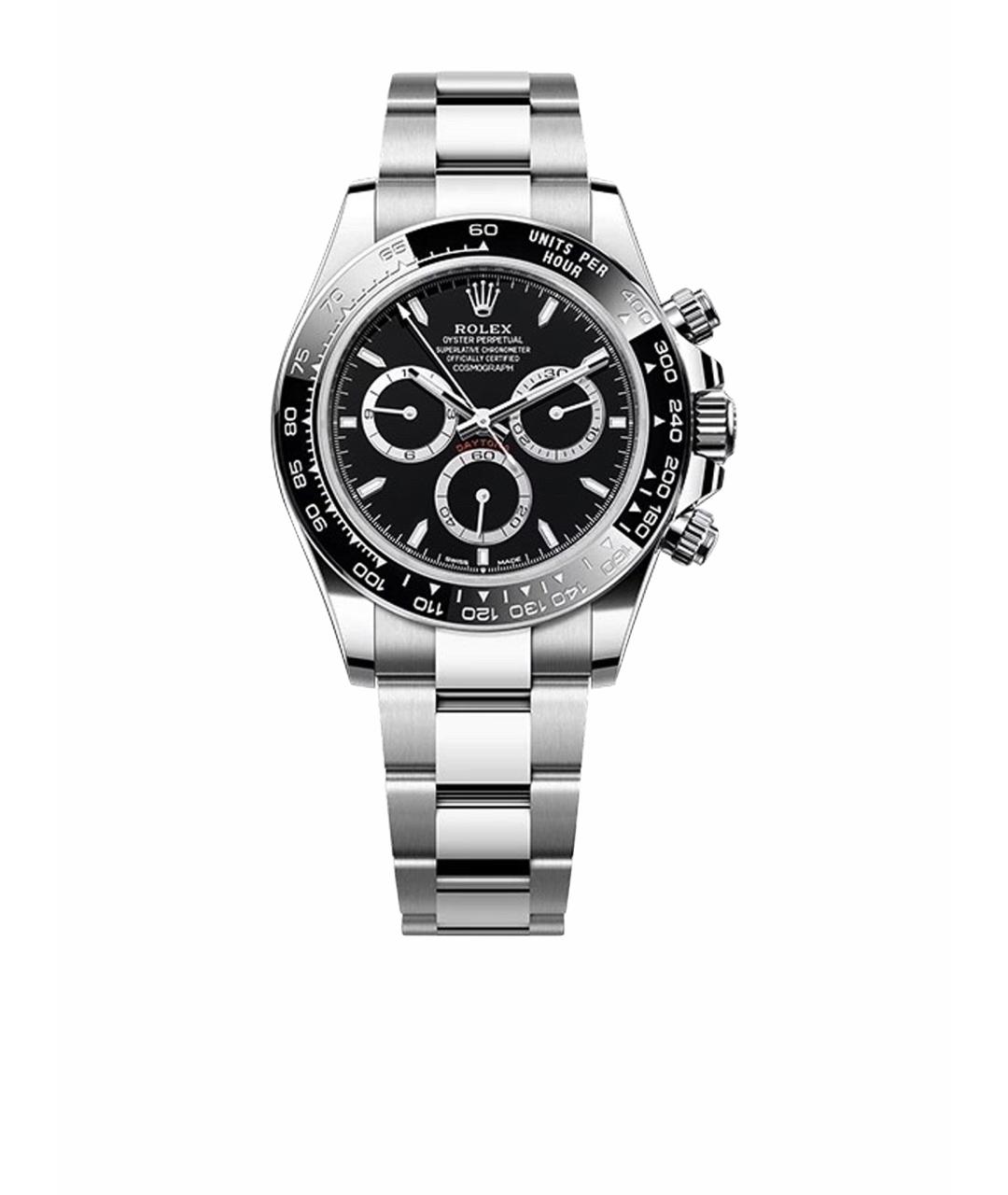 ROLEX Черные металлические часы, фото 1