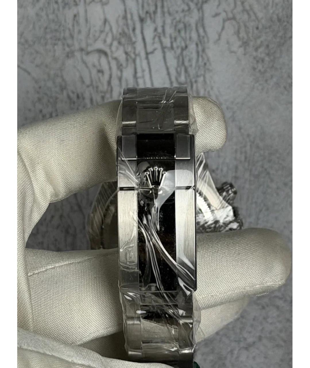 ROLEX Черные металлические часы, фото 6