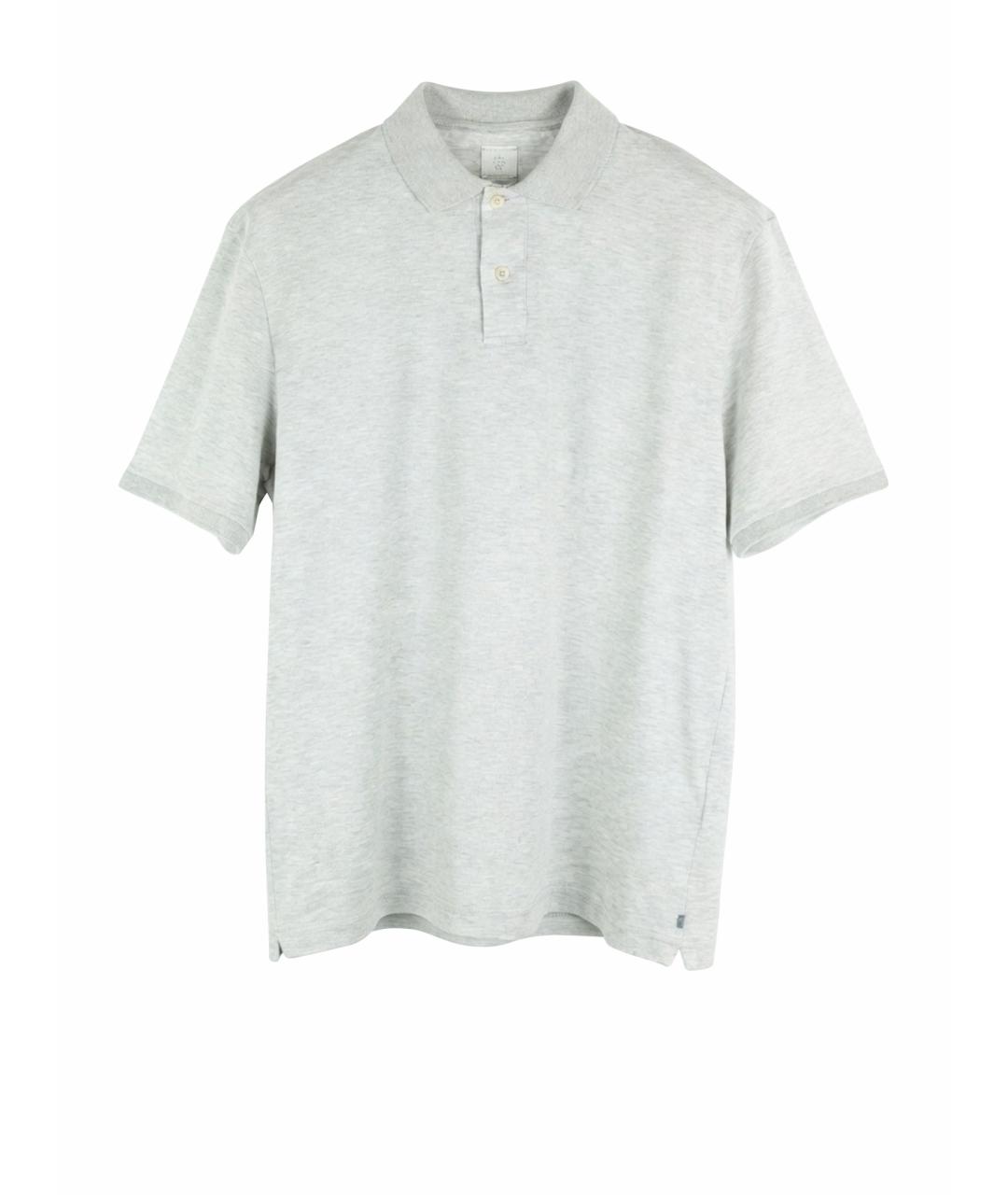 ELEVENTY Серое хлопковое поло с коротким рукавом, фото 1