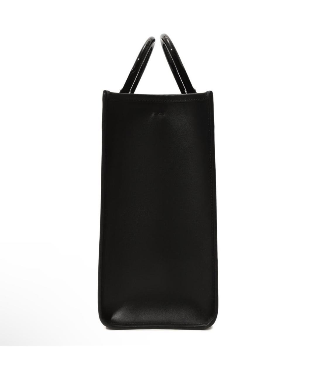 FENDI Черная кожаная сумка тоут, фото 4