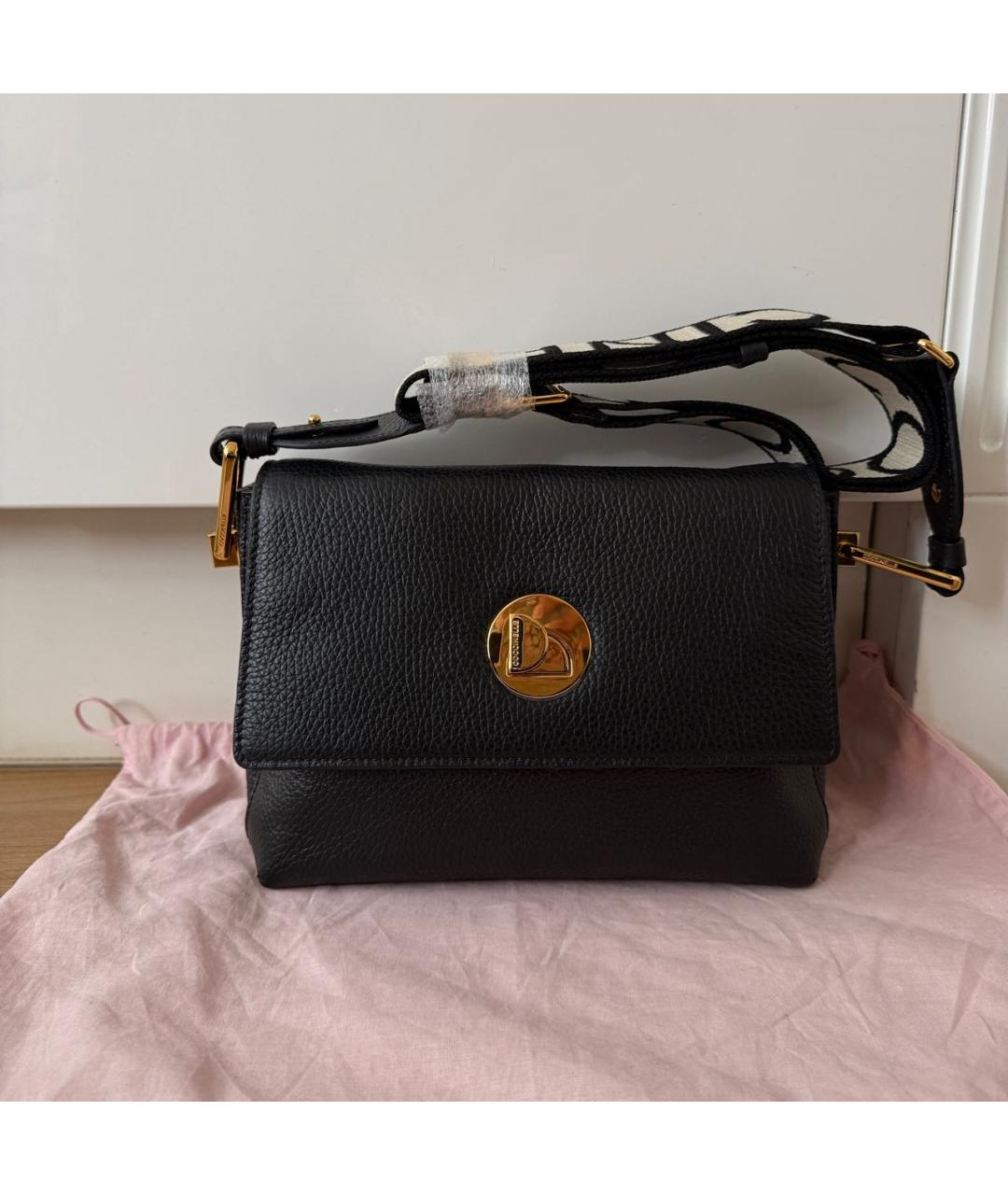 COCCINELLE Черная кожаная сумка через плечо, фото 8