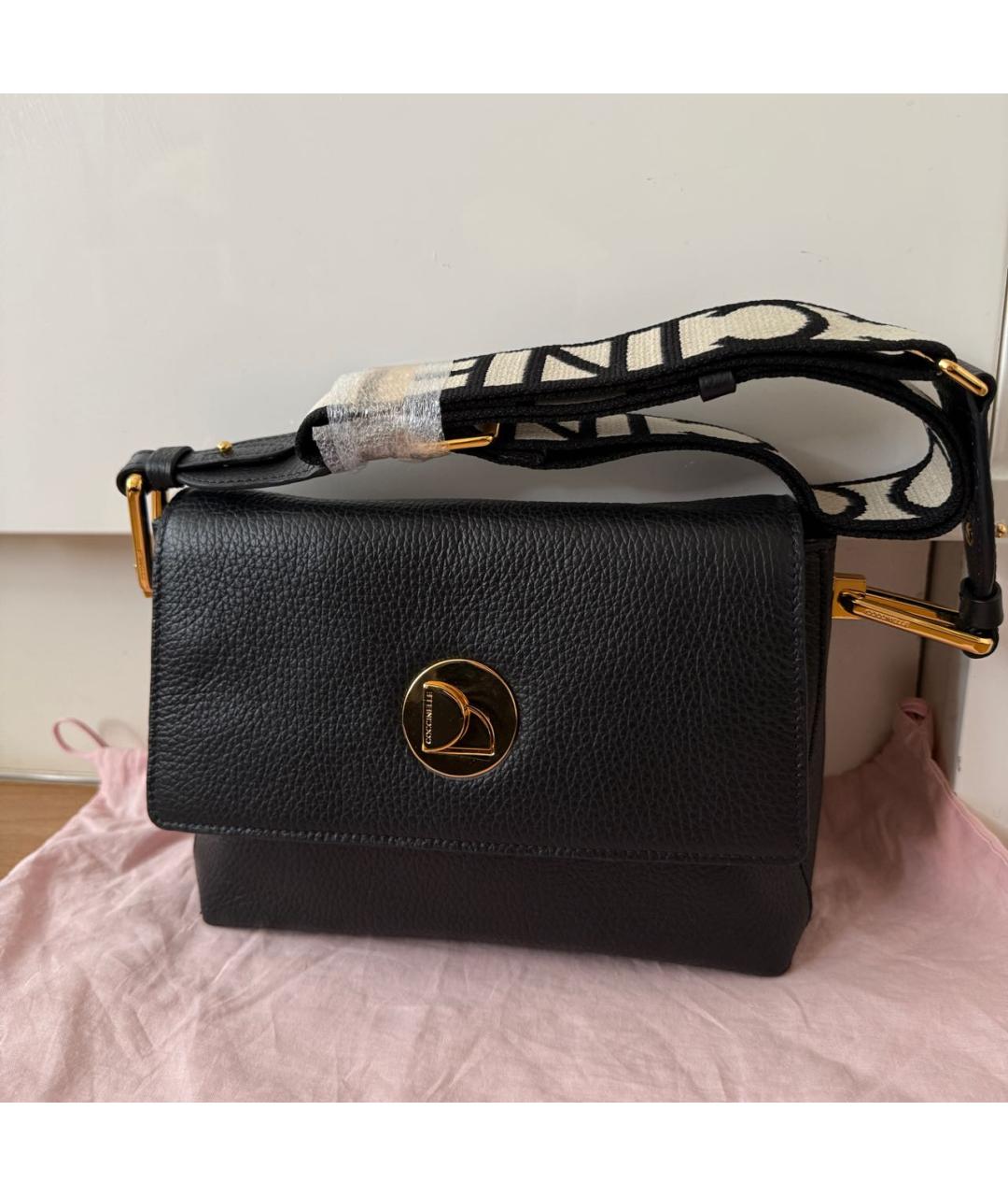 COCCINELLE Черная кожаная сумка через плечо, фото 6