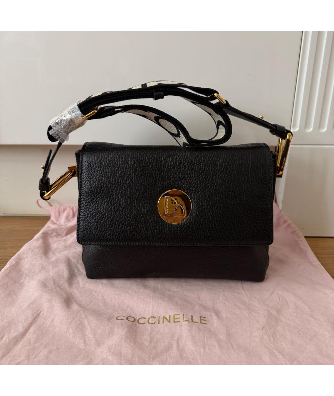 COCCINELLE Черная кожаная сумка через плечо, фото 7