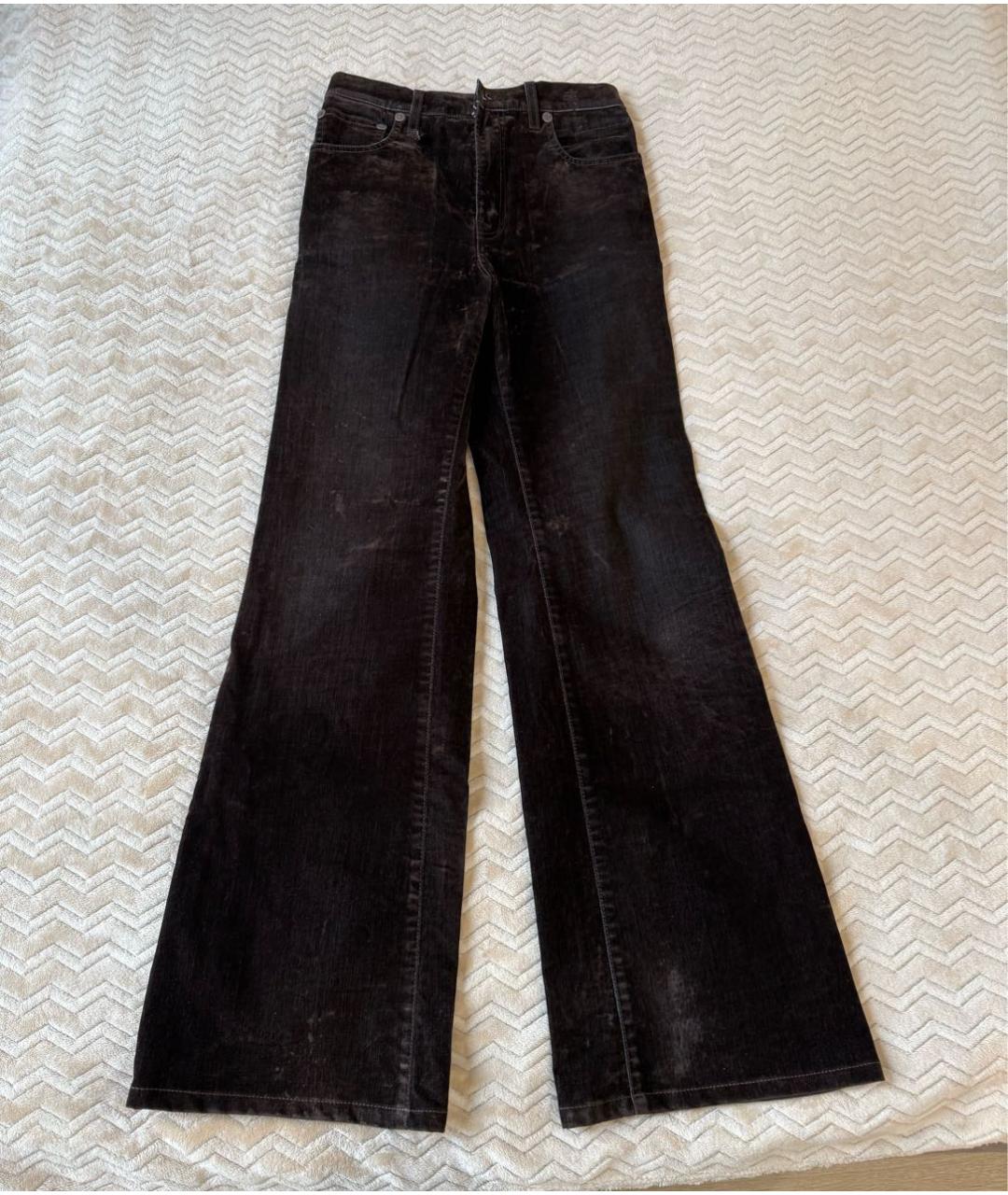 R13 Коричневые прямые брюки, фото 5