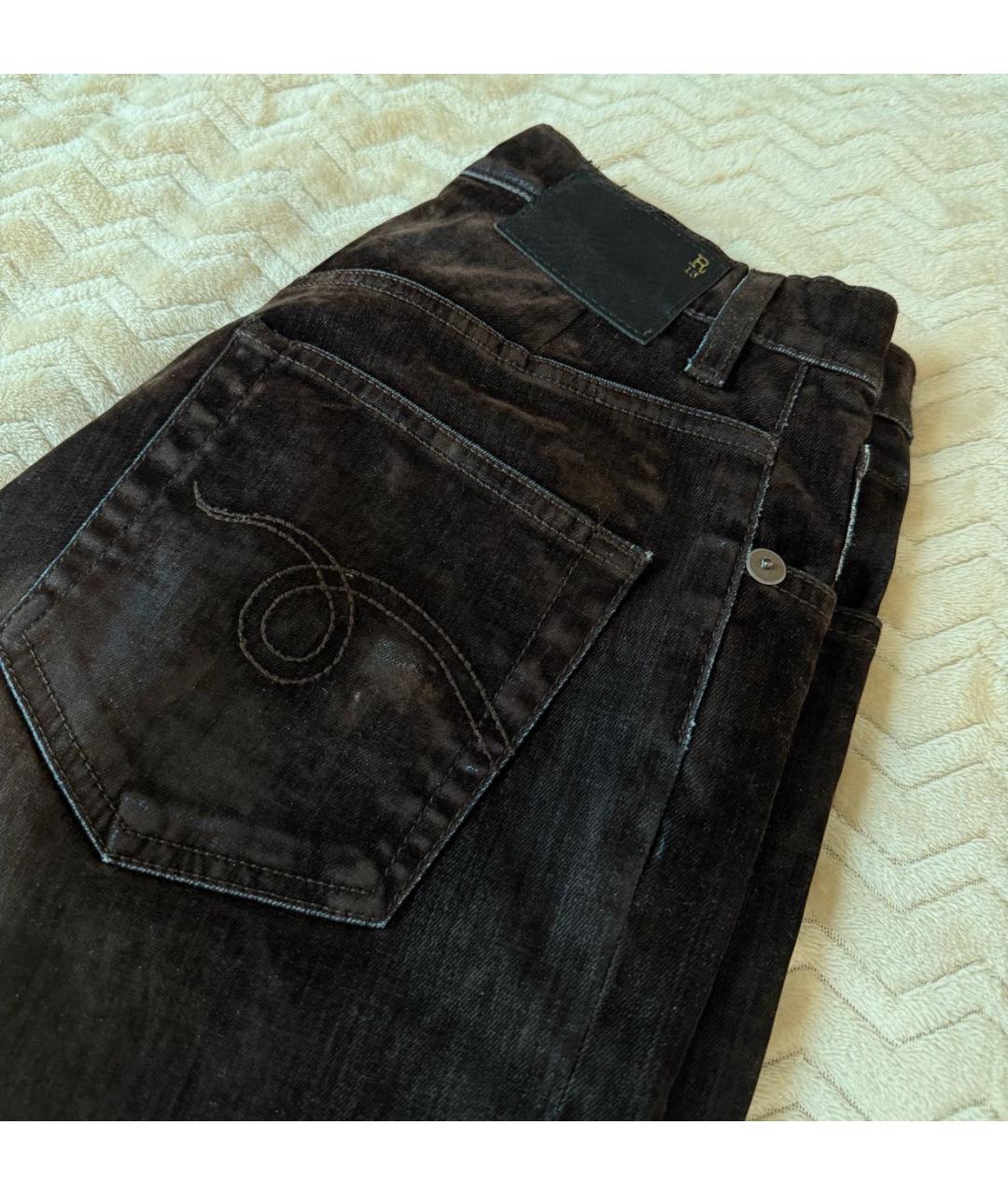 R13 Коричневые прямые брюки, фото 4