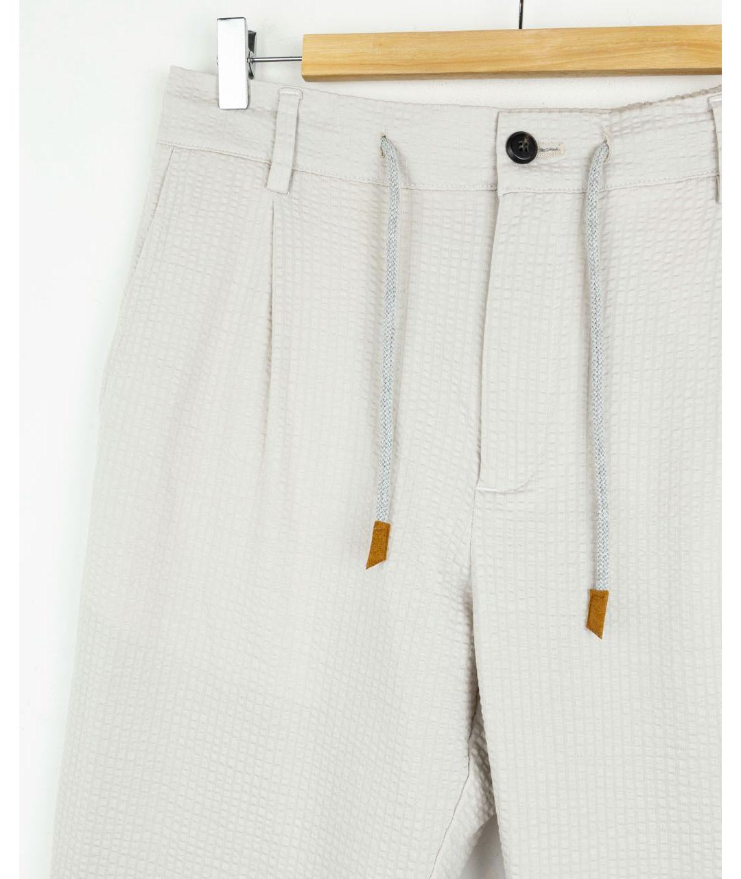 ELEVENTY Бежевые хлопковые повседневные брюки, фото 4