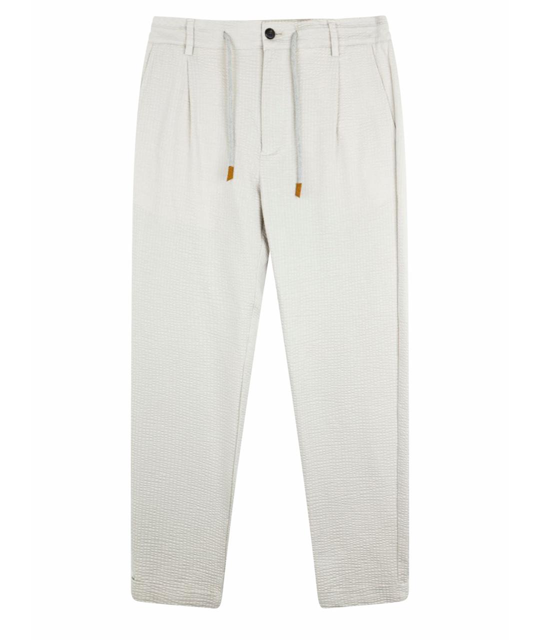 ELEVENTY Бежевые хлопковые повседневные брюки, фото 1