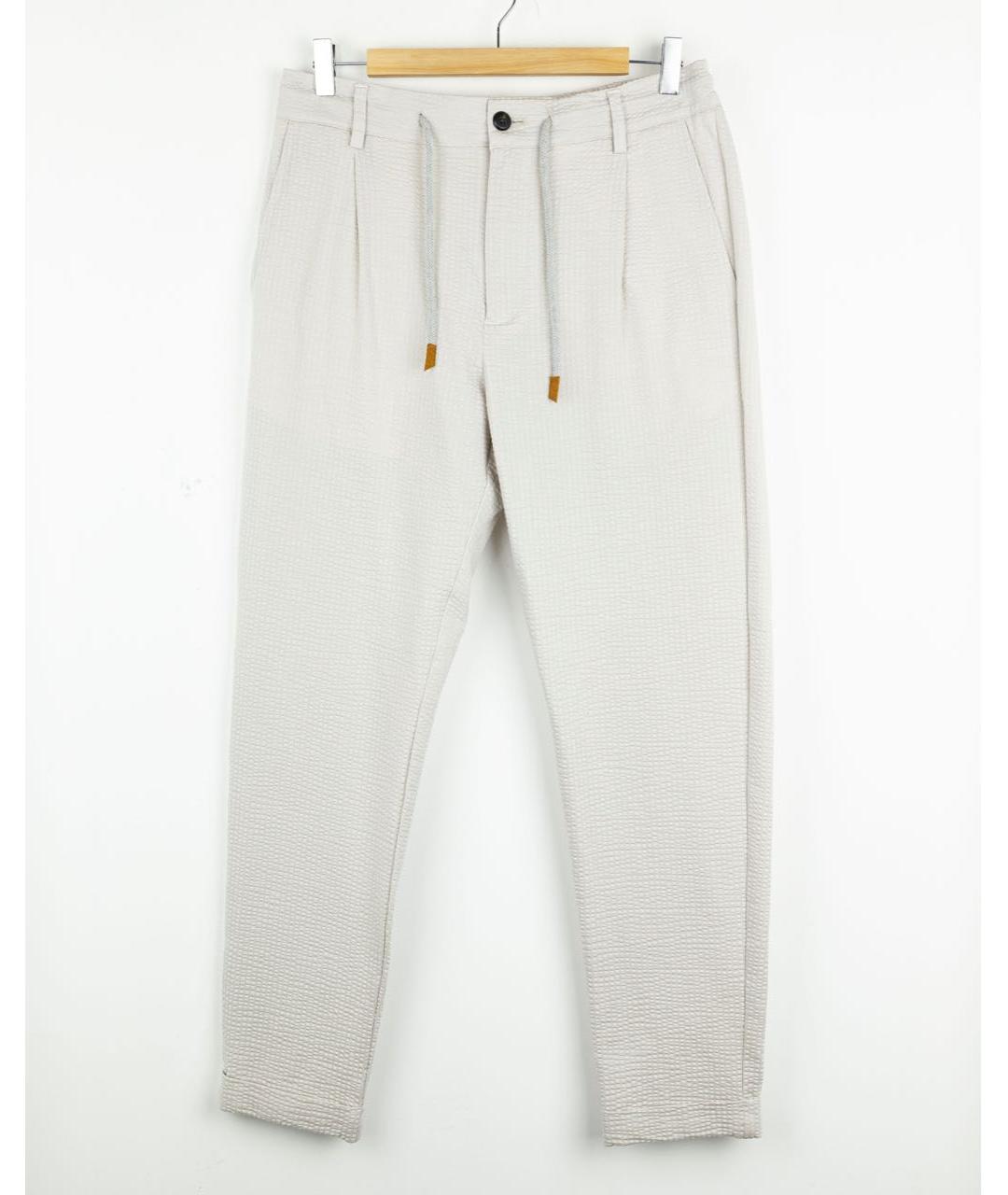 ELEVENTY Бежевые хлопковые повседневные брюки, фото 5