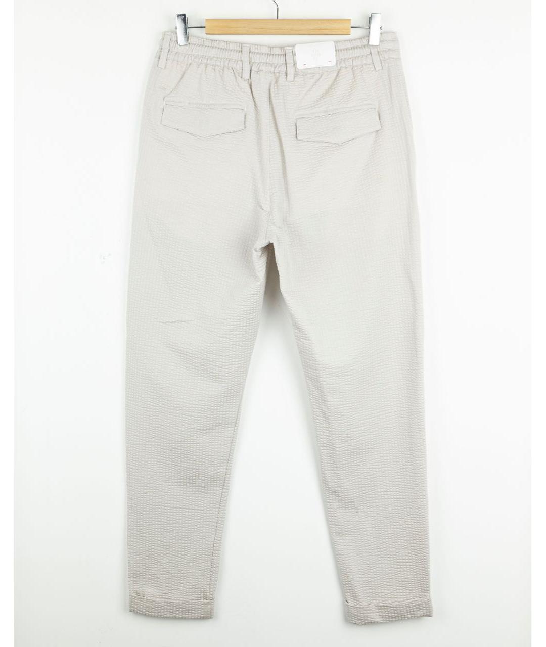 ELEVENTY Бежевые хлопковые повседневные брюки, фото 2