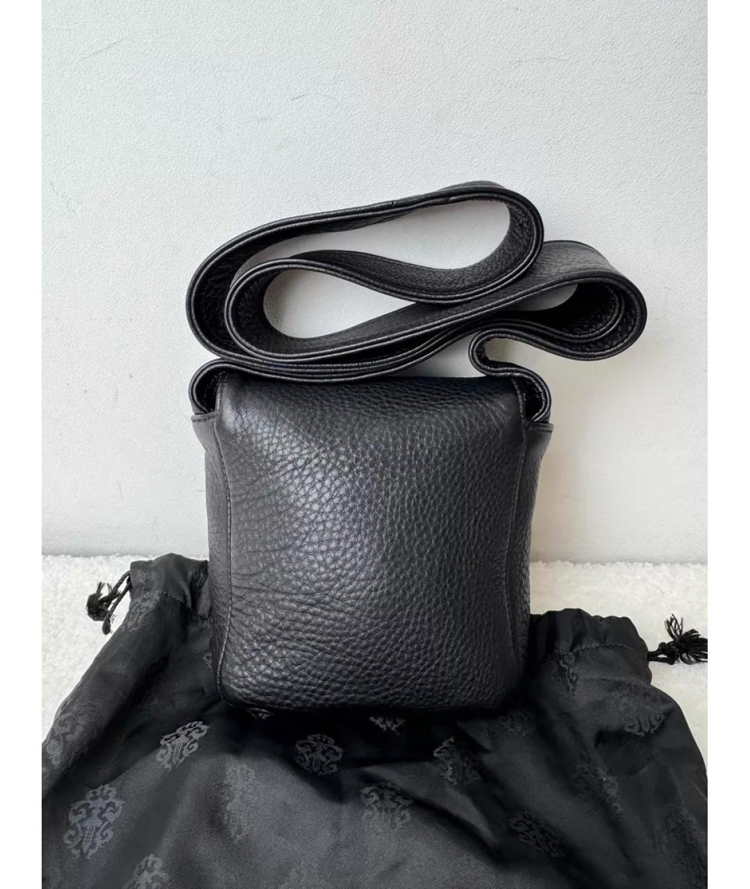 CHROME HEARTS Черная кожаная сумка через плечо, фото 3