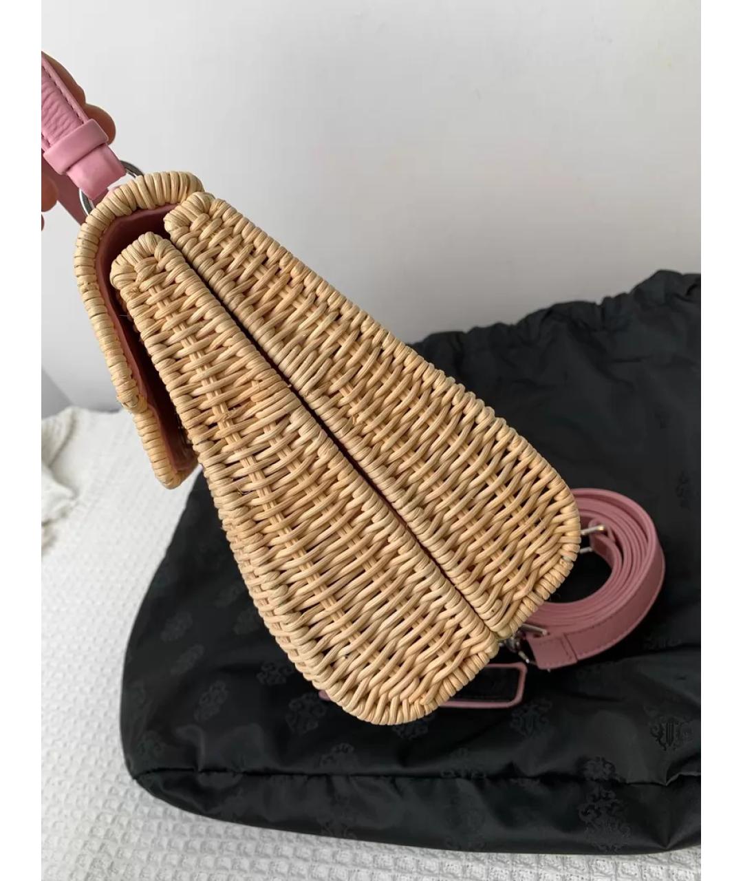 CHROME HEARTS Бежевая пелетеная сумка с короткими ручками, фото 2