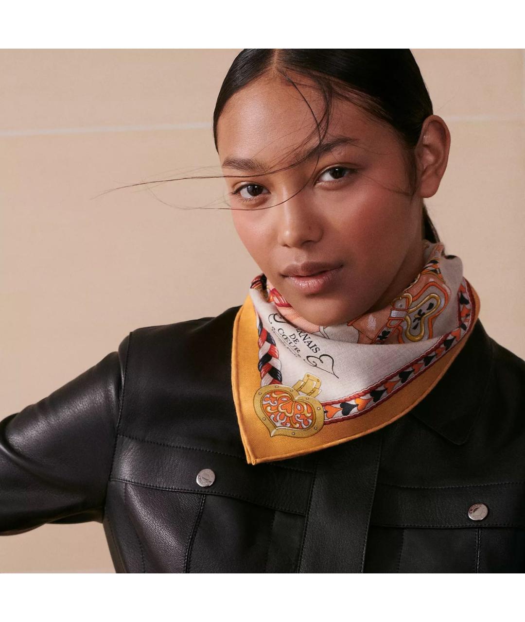 HERMES Мульти кашемировый платок, фото 3