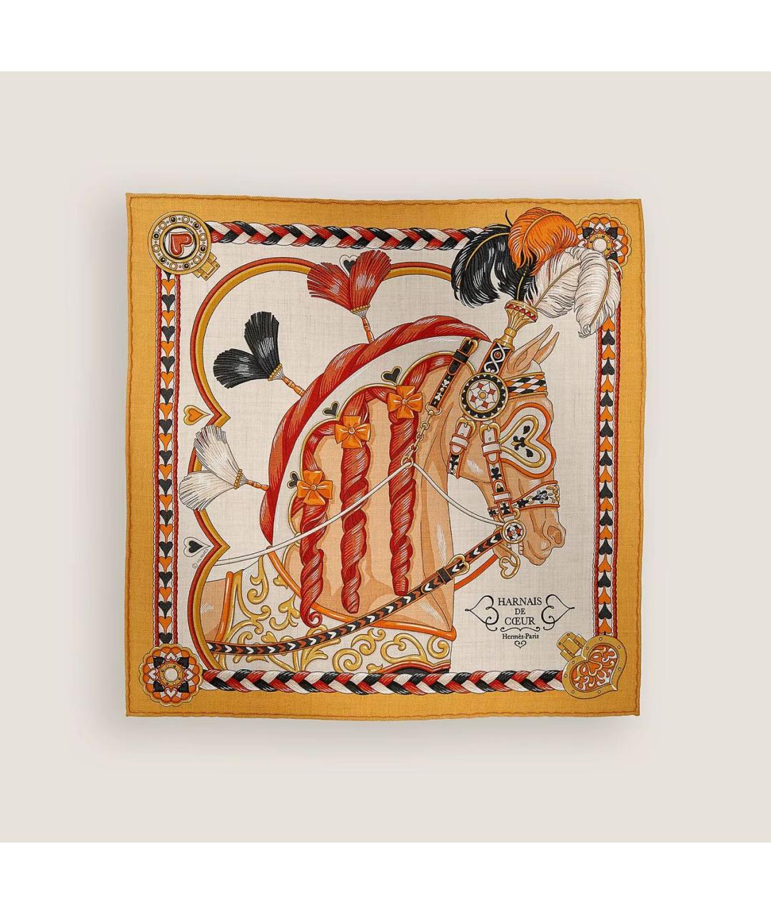 HERMES Мульти кашемировый платок, фото 5
