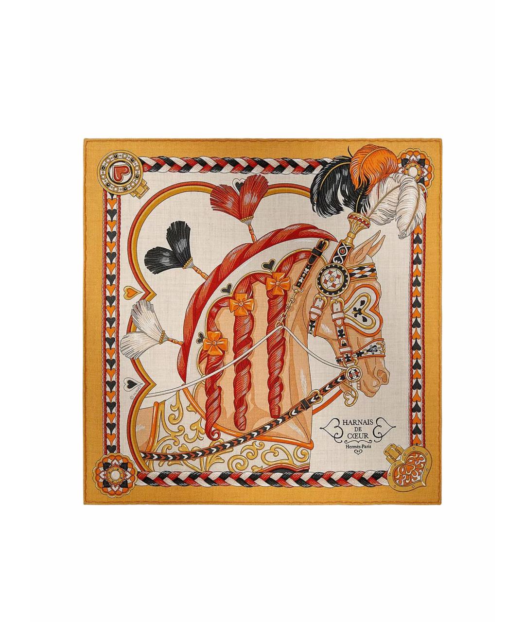 HERMES Мульти кашемировый платок, фото 1