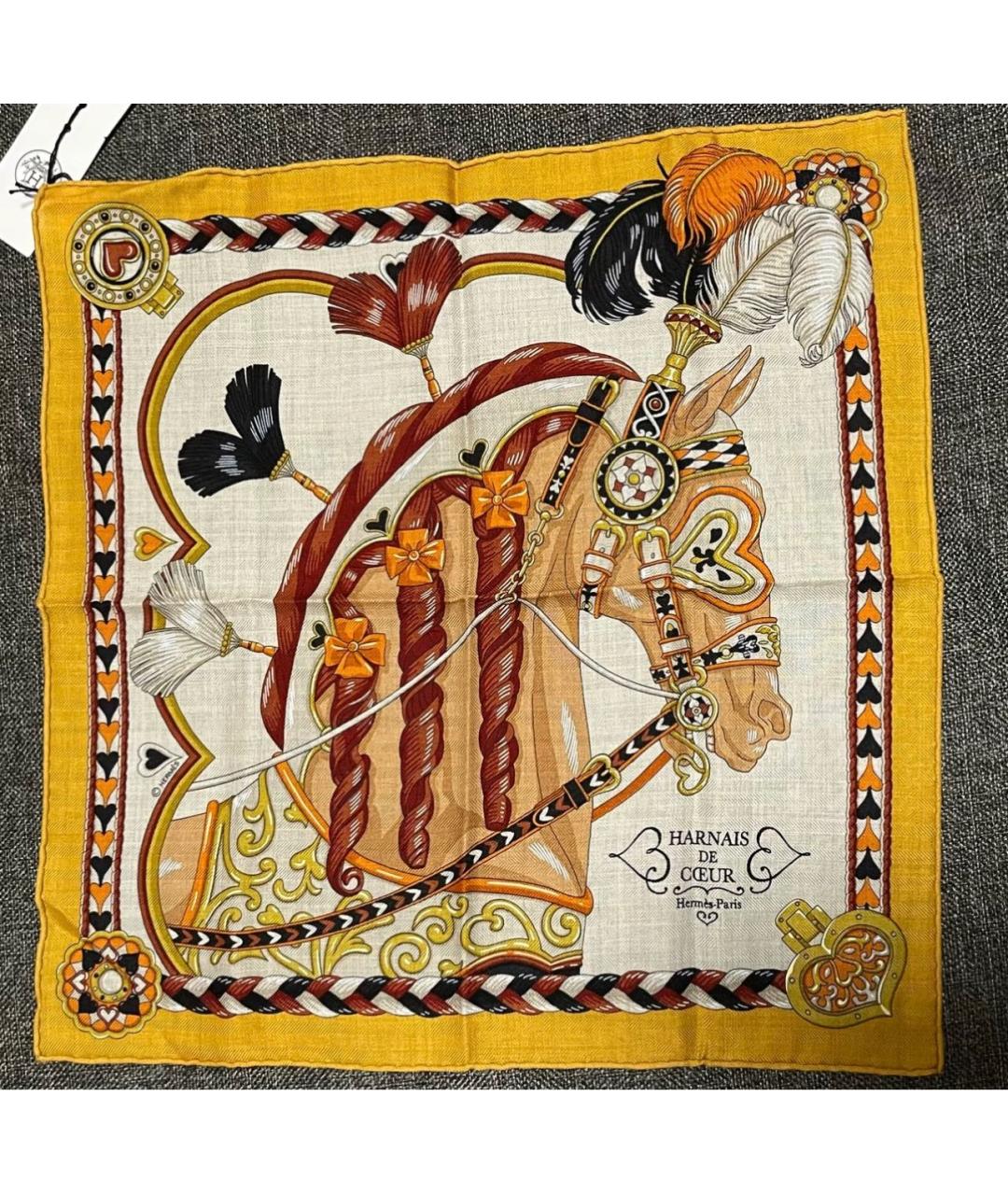 HERMES Мульти кашемировый платок, фото 4
